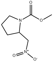 1-Pyrrolidinecarboxylic  acid,  2-(nitromethyl)-,  methyl  ester Structure