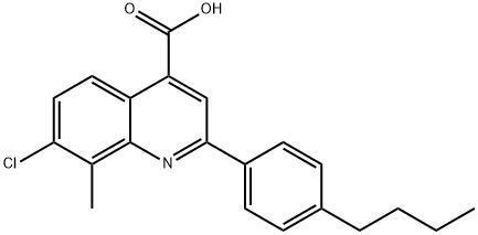 2-(4-BUTYLPHENYL)-7-CHLORO-8-METHYLQUINOLINE-4-CARBOXYLIC ACID Structure