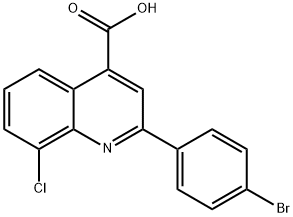 2-(4-BROMOPHENYL)-8-CHLOROQUINOLINE-4-CARBOXYLICACID Structure