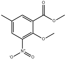 Methyl 2-methoxy-5-methyl-3-nitrobenzenecarboxylate Structure