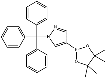 4-(4,4,5,5-Tetramethyl-[1,3,2]dioxaborolan-2-yl)-1-trityl-1H-pyrazole Structure