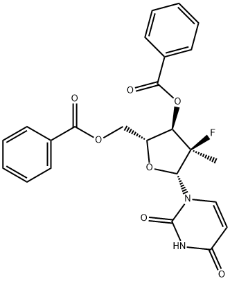 (2'R)-2'-Deoxy-2'-fluoro-2'-Methyl-uridine 3',5'-dibenzoate Structure