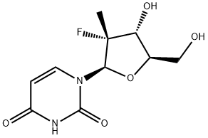 2'-deoxy-2'-fluoro-2'-C-methyluridine 구조식 이미지
