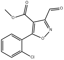 4-Isoxazolecarboxylicacid,5-(2-chlorophenyl)-3-formyl-,methylester(9CI) 구조식 이미지