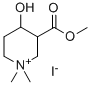 3-카르복시-1,1-디메틸-4-히드록시피페리디늄요오드화물메틸에스테르 구조식 이미지