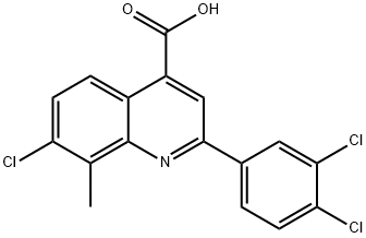 7-CHLORO-2-(3,4-DICHLOROPHENYL)-8-METHYLQUINOLINE-4-CARBOXYLIC ACID 구조식 이미지