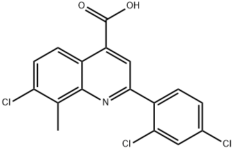 7-CHLORO-2-(2,4-DICHLOROPHENYL)-8-METHYLQUINOLINE-4-CARBOXYLIC ACID 구조식 이미지