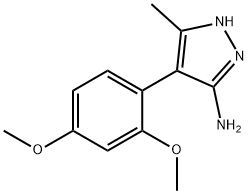 4-(2,4-Dimethoxyphenyl)-5-methyl-1H-pyrazol-3-amine Structure