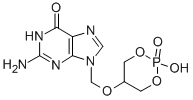 9-((2-hydroxy-1,3,2-dioxaphosphorinan-5-yl)oxymethyl)guanine P-oxide Structure