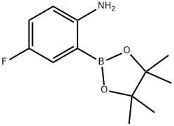 2-AMINO-5-FLUOROPHENYL BORONIC ACID PINACOL ESTER Structure