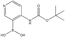 (4-[(TERT-부톡시카르보닐)아미노]피리딘-3-일)붕소산 구조식 이미지