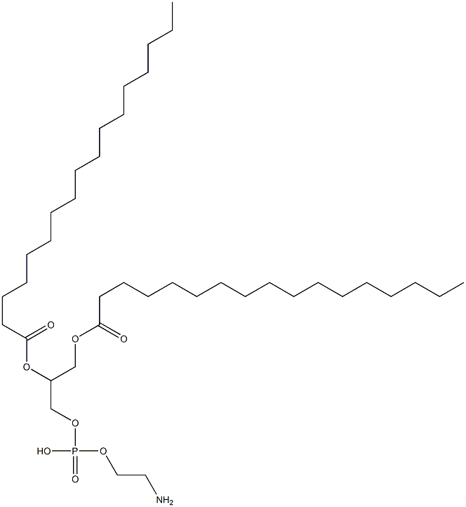 1,2-디헵타데카노일-SN-글리세로-3-포스포에탄올아민 구조식 이미지