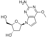 2-AMINO-4-METHOXY-7-(BETA-D-2-DEOXYRIBOFURANOSYL)PYRROLO[2,3-D]PYRIMIDINE Structure