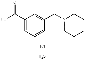 3-(PIPERIDIN-1-YLMETHYL)벤조산염산염반수화물 구조식 이미지
