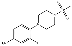 3-fluoro-4-[4-(methylsulfonyl)piperazino]aniline 구조식 이미지