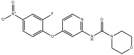 N-[4-(2-Fluoro-4-nitrophenoxy)pyridin-2-yl]morpholine-4-carboxamide Structure