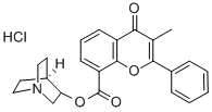 3-Quinuclidinyl 3-methylflavone-8-carboxylate hydrochloride 구조식 이미지
