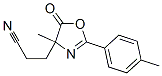 4-Oxazolepropanenitrile,  4,5-dihydro-4-methyl-2-(4-methylphenyl)-5-oxo- 구조식 이미지