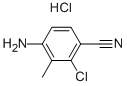 4-아미노-2-클로로-3-메틸-벤조니트릴염화물 구조식 이미지