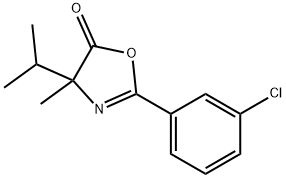 5(4H)-Oxazolone,  2-(3-chlorophenyl)-4-methyl-4-(1-methylethyl)- Structure