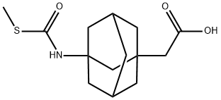 tricyclo[3.3.1.1~3,7~]decane-1-acetic acid, 3-[[(methylthi Structure