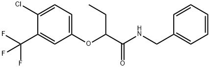 N-BENZYL-2-(4-CHLORO-3-(TRIFLUOROMETHYL)PHENOXY)BUTANAMIDE Structure