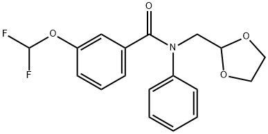 N-((1,3-DIOXOLAN-2-YL)메틸)-3-(디플루오로메톡시)-N-페닐벤즈아미드 구조식 이미지