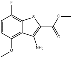 7-플루오로-4-메톡시-벤조[b]-티오펜-2-카르복실산,메틸에스테르 구조식 이미지