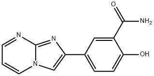 2-HYDROXY-5-IMIDAZO[1,2-A]피리미딘-2-YL-벤즈아미드 구조식 이미지