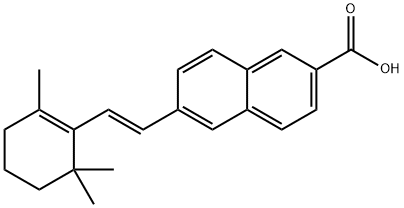 6-(2-(2,6,6-trimethyl-1-cyclohexen-1-yl)ethen-1-yl)-2-naphthalenecarboxylic acid Structure