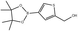 [4-(4,4,5,5-TETRAMETHYL-[1,3,2]DIOXABOROLAN-2-YL)-THIOPHEN-2-YL]-METHANOL Structure