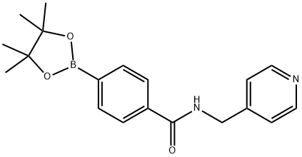 N-PYRIDIN-4-YLMETHYL-4-(4,4,5,5-TETRAMETHYL-[1,3,2]DIOXABOROLAN-2-YL)-BENZAMIDE 구조식 이미지