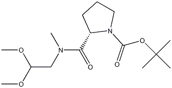 N-BOC-L-프롤린(2,2-디메톡시-에틸)-메틸아미드 구조식 이미지