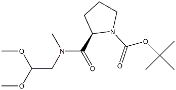 N-BOC-D-프롤린(2,2-디메톡시-에틸)-메틸아미드 구조식 이미지