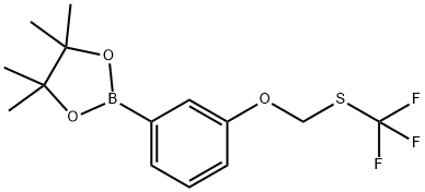 4,4,5,5-TETRAMETHYL-2-(3-TRIFLUOROMETHYLSULFANYLMETHOXY-PHENYL)-[1,3,2]DIOXABOROLANE Structure