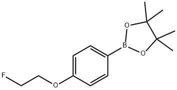 2-[4-(2-FLUORO-ETHOXY)-PHENYL]-4,4,5,5-TETRAMETHYL-[1,3,2]DIOXABOROLANE Structure