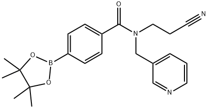 N-(2-CYANO-ETHYL)-N-PYRIDIN-3-YLMETHYL-4-(4,4,5,5-TETRAMETHYL-[1,3,2]DIOXABOROLAN-2-YL)-BENZAMIDE Structure