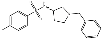 (S)-N-(1-벤질-피롤리딘-3-일)-4-아이오도-벤젠설폰아마이드염산염 구조식 이미지