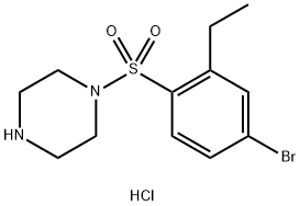 4-(4-브로모-2-에틸-벤젠술포닐)-피페라진염화물 구조식 이미지