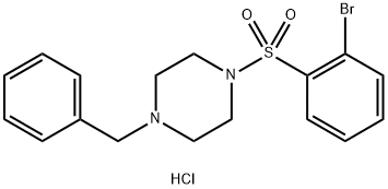 1-벤질-4-(2-브로모-벤젠술포닐)-피페라진염화물 구조식 이미지