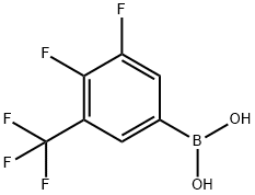 3,4-디플루오로-5-(트리플루오로메틸)-페닐붕소산 구조식 이미지