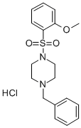 1-BENZYL-4-(2-METHOXY-BENZENESULFONYL)-PIPERAZINE HYDROCHLORIDE Structure
