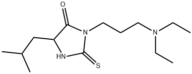 Hydantoin, 3-(3-(diethylamino)propyl)-5-isobutyl-2-thio- Structure