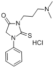 Hydantoin, 3-(3-(dimethylamino)propyl)-1-phenyl-2-thio-, hydrochloride Structure
