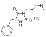 Hydantoin, 5-benzyl-3-(3-(dimethylamino)propyl)-2-thio-, hydrochloride Structure