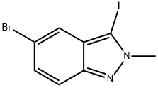 2H-INDAZOLE, 5-BROMO-3-IODO-2-METHYL- Structure