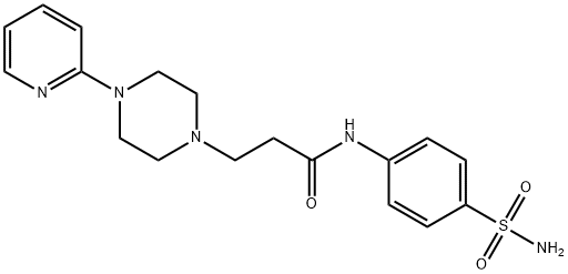 1-Piperazinepropanamide, N-(4-(aminosulfonyl)phenyl)-4-(2-pyridinyl)- Structure