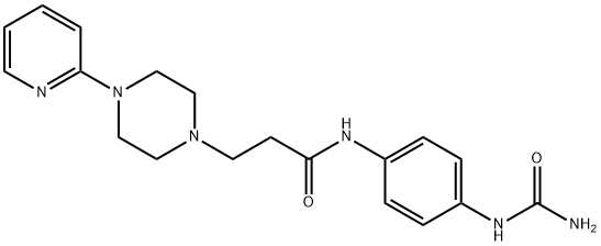 1-Piperazinepropanamide, N-(4-((aminocarbonyl)amino)phenyl)-4-(2-pyrid inyl)- Structure