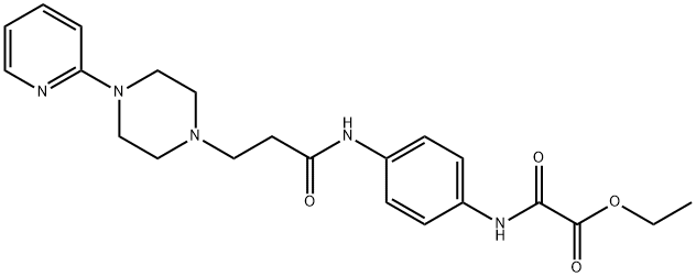 1-Piperazinepropanamide, N-(4-((ethoxyoxoacetyl)amino)phenyl)-4-(2-pyr idinyl)- Structure