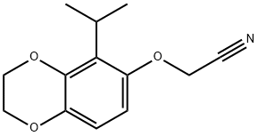 Acetonitrile,  2-[[2,3-dihydro-5-(1-methylethyl)-1,4-benzodioxin-6-yl]oxy]- 구조식 이미지